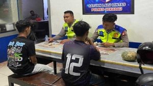 Polisi Tertibkan Knalpot Brong di Sekadau, Belasan Motor Ditilang